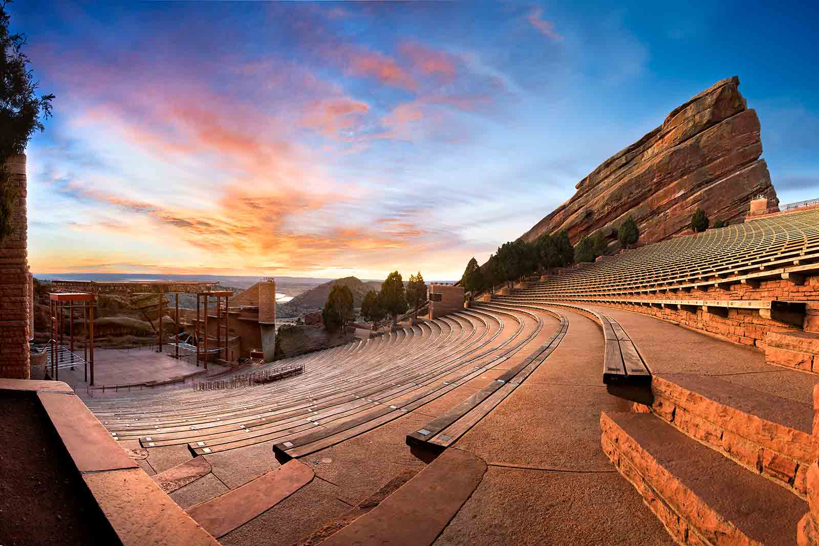 Red Rocks at sunrise, near Denver Colorado