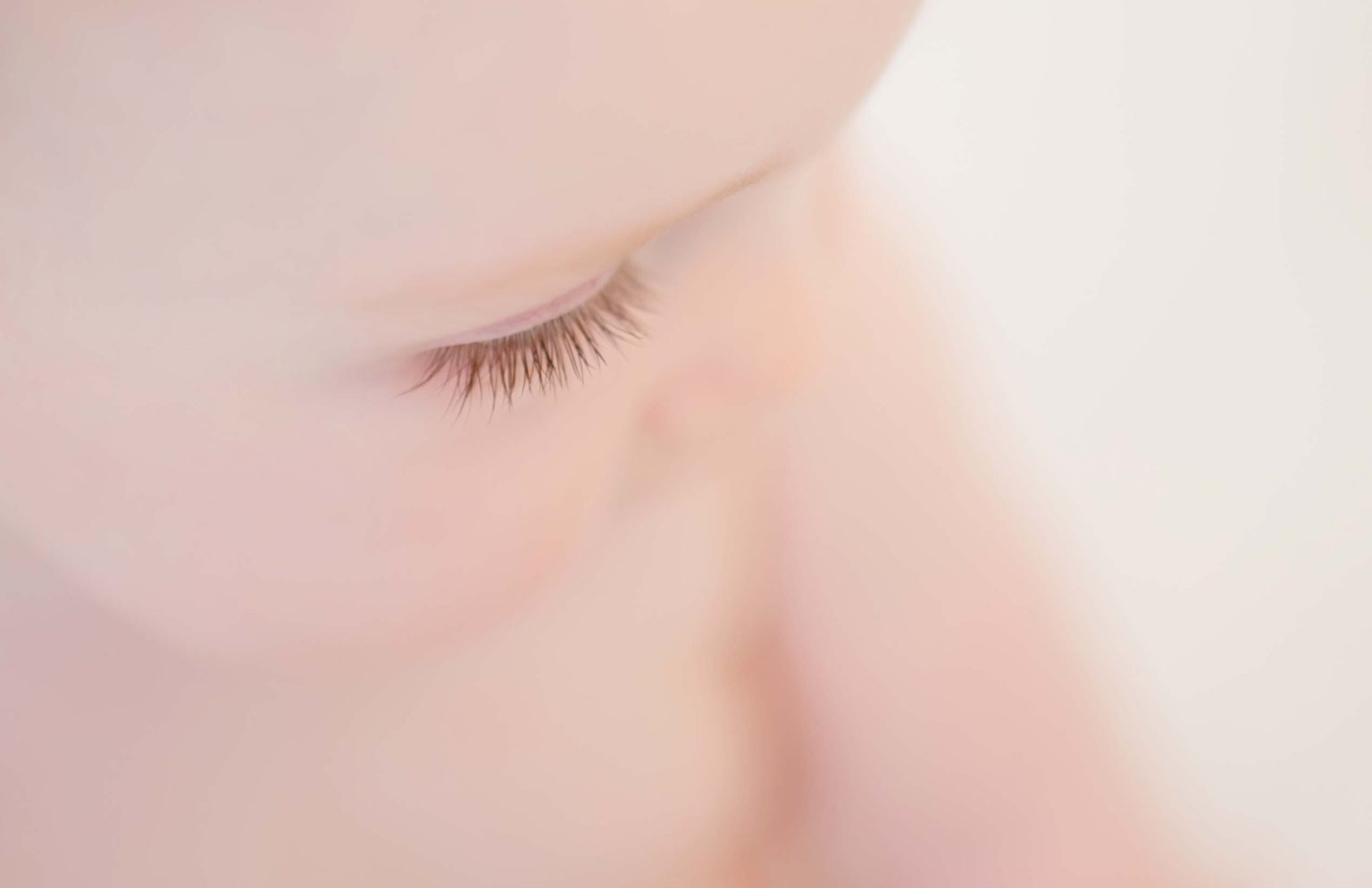 Closeup photo of baby's beautiful eyelashes