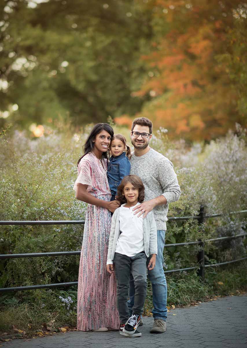 Stunning family photograph with two stylish children in Denver CO