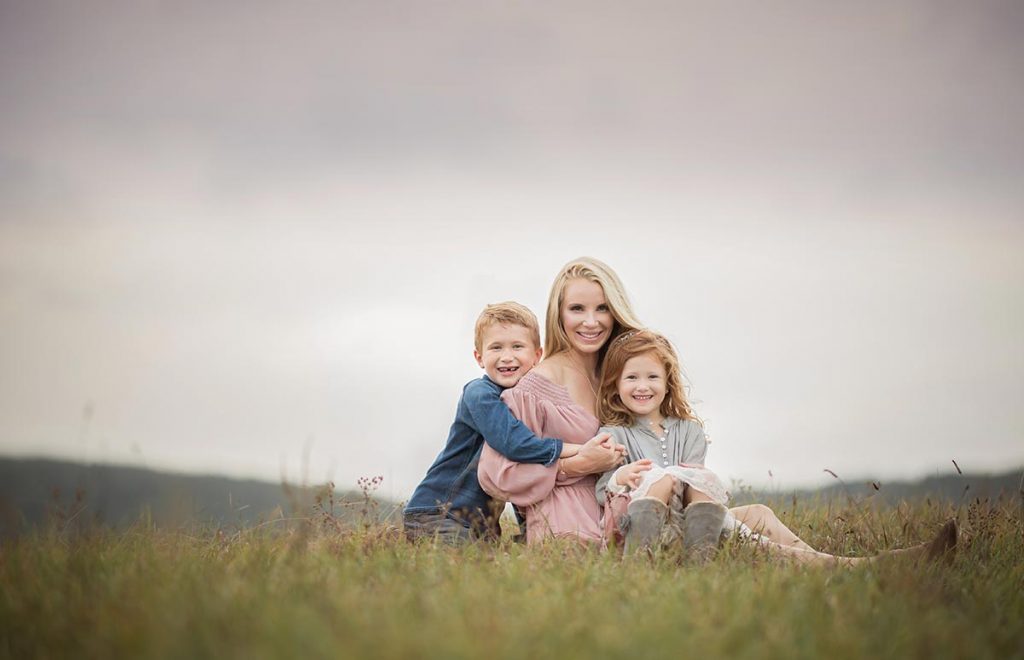 greenwich mother photo happy Greenwich CT farm with mother and her children posing for a photo