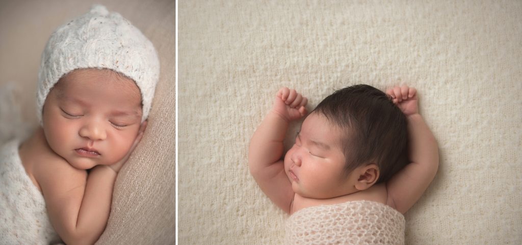 newborn photoshoots with sleeping babies